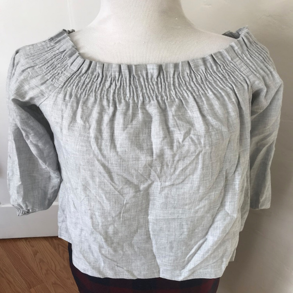 LOFT Tops - Loft light gray off the shoulder top LOFT Tops - Loft light gray off the shoulder top